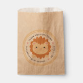 Cute Kawaii Lion Cub Gender Neutral Baby shower Bedankzakje (Voorkant)