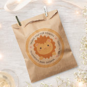 Cute Kawaii Lion Cub Gender Neutral Baby shower Bedankzakje (Geknipt)