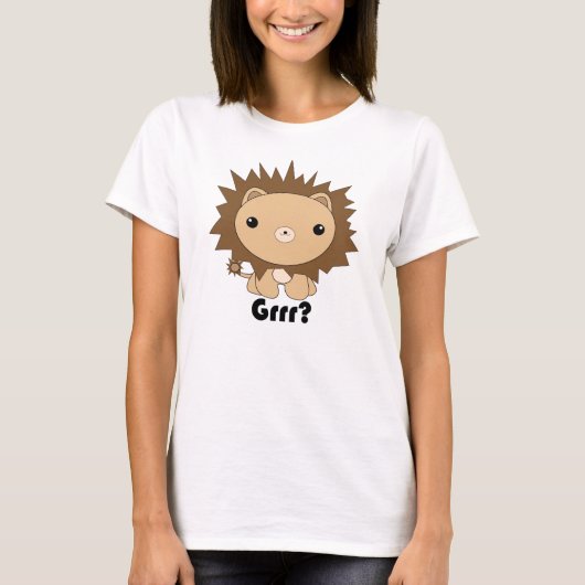 Cute Kawaii Lion Grr? T-shirt (Voorkant)