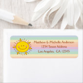 Cute Kawaii Little Rainbow Sunshine Doodle Etiket (Insitu)