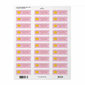 Cute Kawaii Little Ray of Sunshine Doodle Pink Etiket (Full Sheet)
