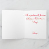 Cute Kawaii Lizard Couple Valentine’s Day Card Bedankkaart (Binnen)