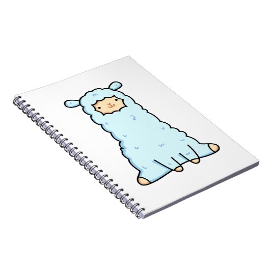 Cute Kawaii Llama Notitieboek (Rechterzijde)