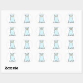 Cute Kawaii Llama Ronde Sticker (Vel)