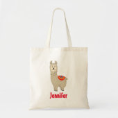 Cute kawaii llama tote bag (Voorkant)