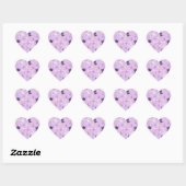 Cute Kawaii Magic Cats Pattern | Pastel Witchy  Hart Sticker (Vel)