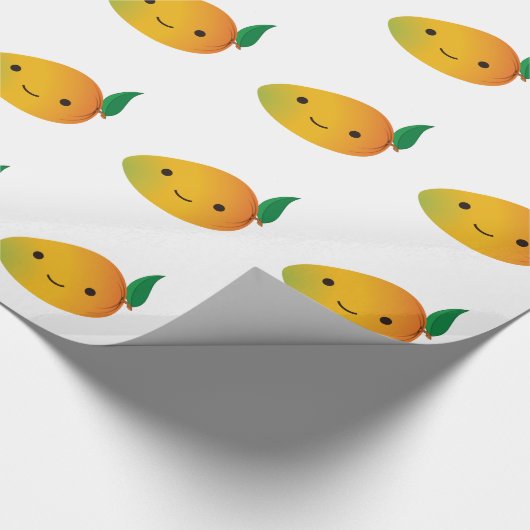 Cute Kawaii Mango Cadeaupapier (Hoek)