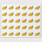 Cute Kawaii Mango Cadeaupapier (Vlak)