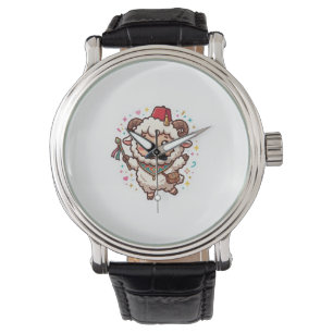 Cute Kawaii Marokkaans Eid al-Adha Schaap Fez Stic Horloge