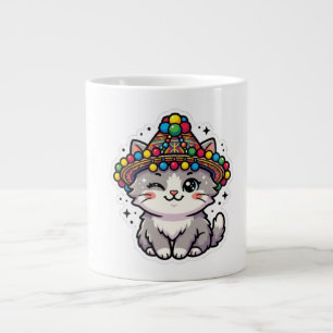 Cute Kawaii Marokkaanse Amazigh Kat Geweven Hoed P Grote Koffiekop