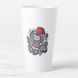Cute Kawaii Marokkaanse Astronaut Mint Thee FezSti Latte Mok