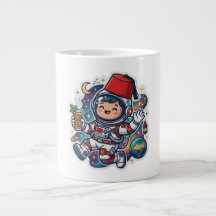 Cute Kawaii Marokkaanse Astronaut Munt Thee FezSti