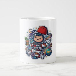 Cute Kawaii Marokkaanse Astronaut Munt Thee FezSti Grote Koffiekop