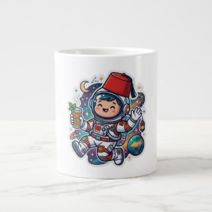 Cute Kawaii Marokkaanse Astronaut Munt Thee FezSti Grote Koffiekop