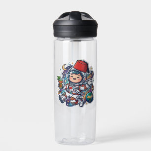 Cute Kawaii Marokkaanse Astronaut Munt Thee FezSti Waterfles