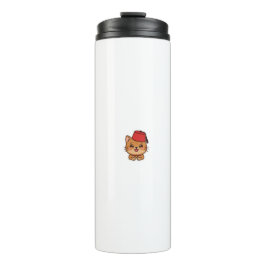 Cute Kawaii Marokkaanse Fez Hoed Kat Sticker Thermosbeker