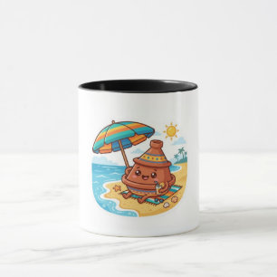 Cute Kawaii Marokkaanse Tajine Strandvakantie Stic Mok