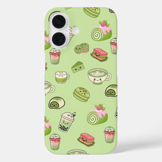 Cute Kawaii Matcha Dessert Hoesje (Achterkant)