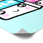 Cute Kawaii Milk Dairy Trio Friends Ichigo choco Poster (Hoek)