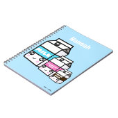 Cute Kawaii Milk Dairy Trio Personalized Pastel Notitieboek (Linkerzijde)
