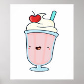 Cute Kawaii Milkshake Poster (Voorkant)