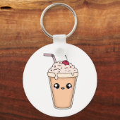 Cute Kawaii Milkshake Sleutelhanger – Leuke Sticke (Voorkant)