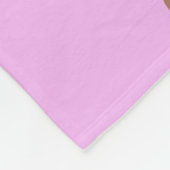 Cute Kawaii Monkey en Flowers Paarse Roze Naam Fleece Deken (Hoek)