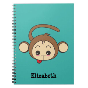 Cute Kawaii Monkey Illustration Notitieboek