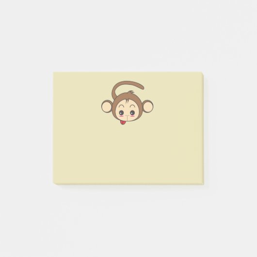Cute Kawaii Monkey Illustration Post-it® Notes (Voorkant)