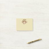 Cute Kawaii Monkey Illustration Post-it® Notes (Op bureau)