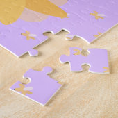 Cute Kawaii Monkey met Banana Jigzaag Puzzle Legpuzzel (Zijkant)