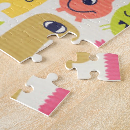 Cute Kawaii Monster Child's Custom Legpuzzel (Zijkant)