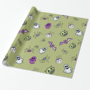 Cute kawaii monsters cadeaupapier