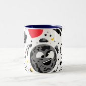 Cute Kawaii Moon Cartoon Coffee Mug Tweekleurige Koffiemok (Center)