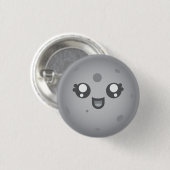 Cute Kawaii Moon Luna Character Ronde Button 3,2 Cm (Voorkant /achterkant)