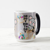 Cute Kawaii Mouse Colour Morphing Coffee Cup Gift Magische Mok (Voorkant rechts)