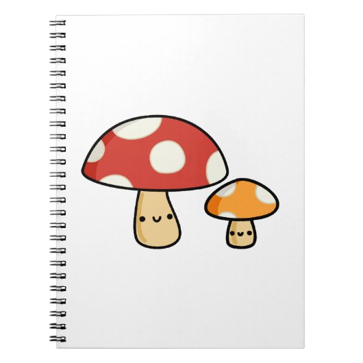 Cute Kawaii Mushroom Notitieboek (Voorkant)