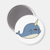 Cute Kawaii Narwhal Magneet (Voorkant / Achterkant)