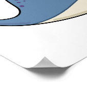 Cute Kawaii Narwhal Poster (Hoek)