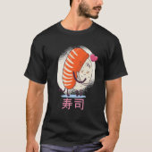 Cute Kawaii Nigiri Sushi Hugging - Funny Japanese T-shirt (Voorkant)