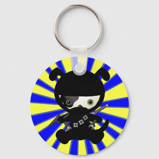 Cute Kawaii Ninja Puppy Dog Sleutelhangers (Voorkant)