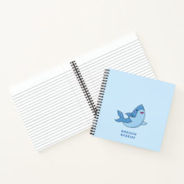 Cute Kawaii-notitieboek voor haaienfan Notitieboek