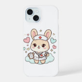 Cute Kawaii Nurse Bunny Phone Case iPhone 15 Case (Achterkant)