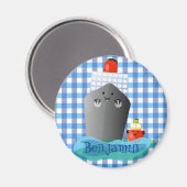 Cute kawaii oceanische voering tug cartoon illustr magneet (Voorkant / Achterkant)