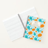 Cute Kawaii Octopus Pattern in Blue Personalized Notitieboek (Binnen)