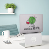 Cute Kawaii One in een miljoen Melon Food Pun Sticker (Laptop op bureau)