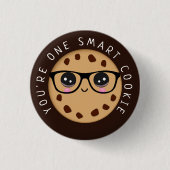 Cute Kawaii One Smart Cookie Ronde Button 3,2 Cm (Voorkant)