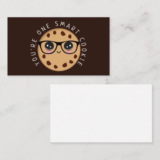 Cute Kawaii One Smart Cookie Visitekaartje (Voorkant / Achterkant)