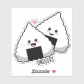 Cute Kawaii Onigiri Japanese Food Sticker (Vel)