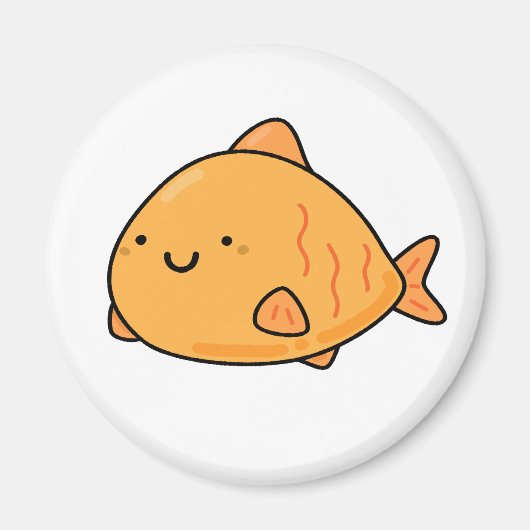 Cute Kawaii Oranje Fish Magneet (Voorkant)